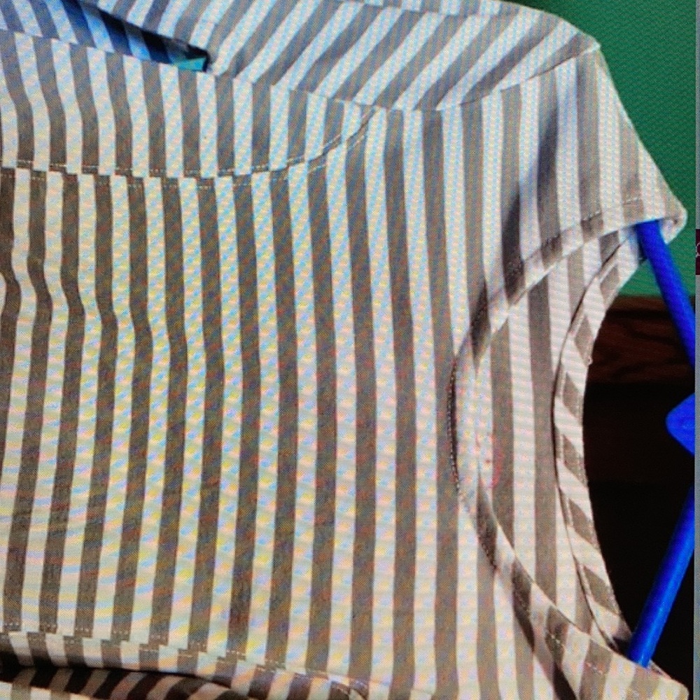 Chic striped shirt long sleeve short tee